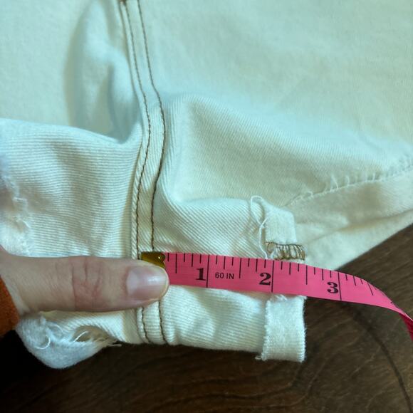 Wild Fable Women's Cream High Rise Rolled Cuff Denim Shorts‎ Size 6 R NEW - Picture 8 of 10